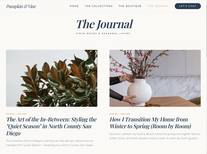 Pumpkin and Vine desktop concept screenshot